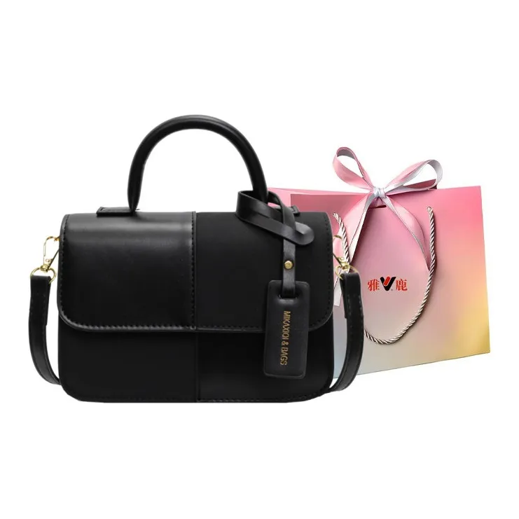 Yalu PU Shoulder Bag, Crossbody Bag, Handbag Women's Black/Ecru/Brown-0