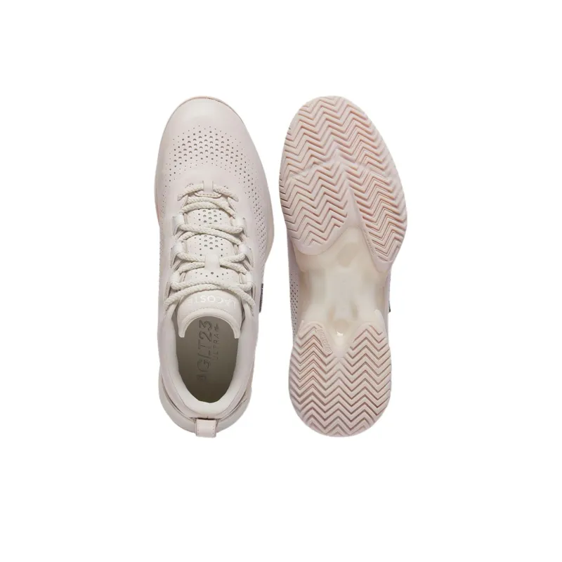 LACOSTE Anti Slip Wear Resistant Low Top Casual Shoes Men's Ecru-5