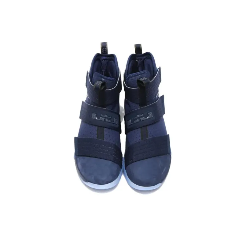Nike Zoom Soldier 10 Anti Slip Wear Resistant High Top Basketball Shoes Men's Blue-2