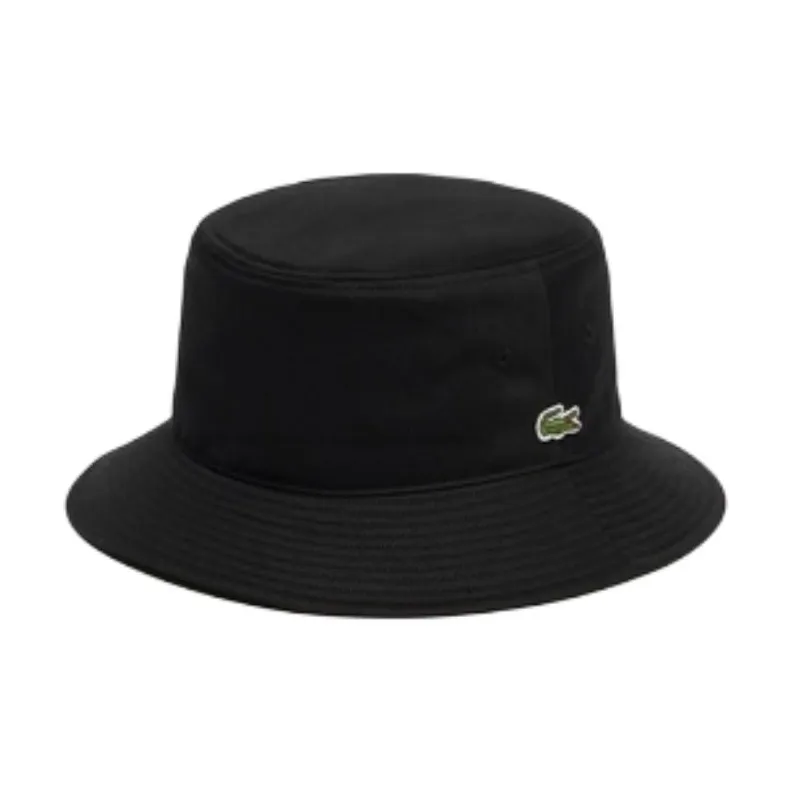 LACOSTE Cotton Twill Bucket Hats Men's Black-2