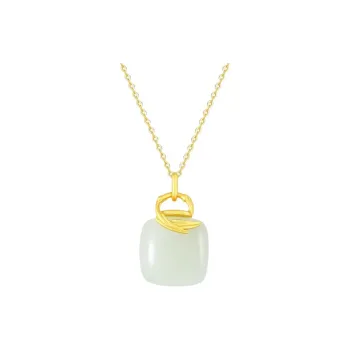 Royal Heaven's Choice Pendants Pale Greenish White Jade Women's