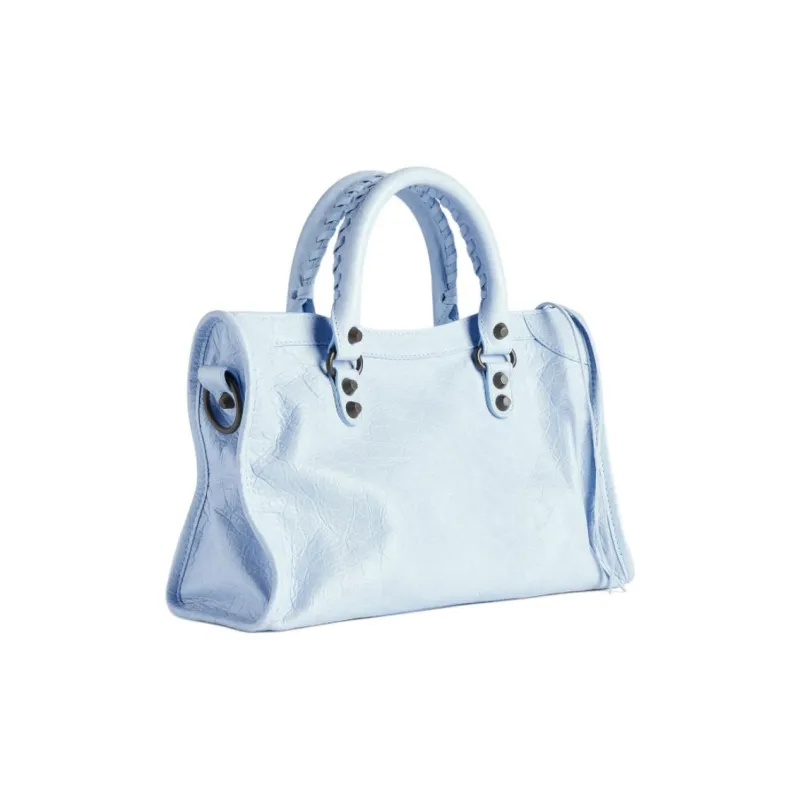 Balenciaga Le City Sheepskin Handbag Trumpets Women's Cloud Blue-2