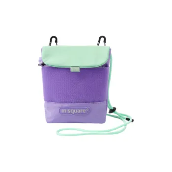 M Square Nylon Crossbody Bag Women's Pumpkin Orange/Taro Purple
