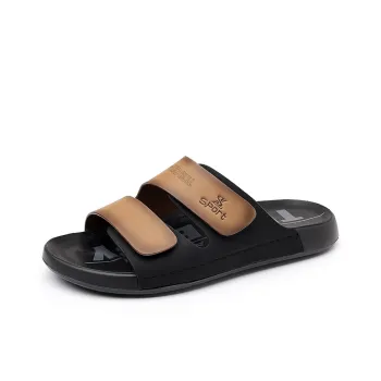XIMO BULL Rubber Sole Stitching Leather Patchwork Odor Resistant Slide Slippers Men's