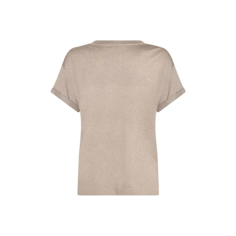 Brunello Cucinelli Short Sleeved Crewneck Knitted T Shirt-1