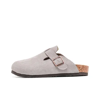 WEISHIBANGWEI Rubber Sole Closed Toe Slippers Unisex Gray