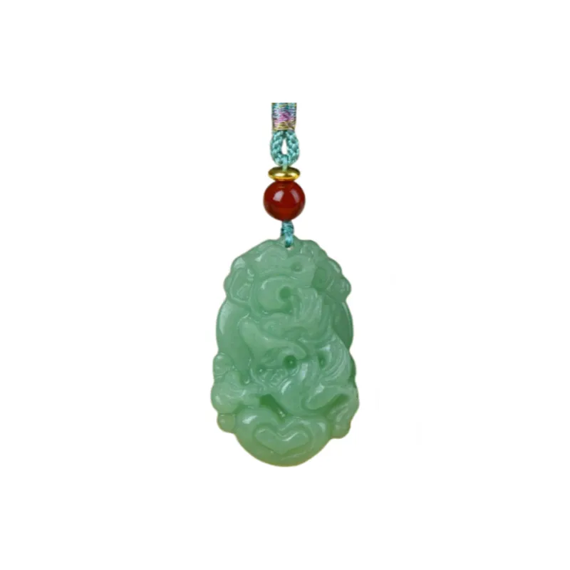 Jing Ruyu Aventurine Necklaces Unisex-4
