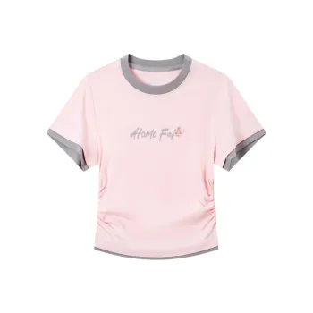 XTEP T Shirt Women's Ballet Pink/Ancient Cauldron Gray