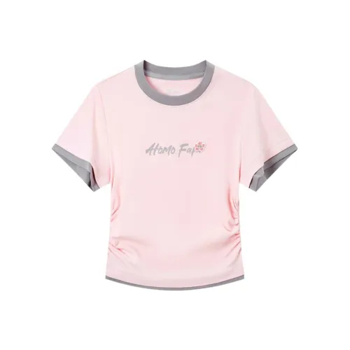 XTEP T Shirt Women's Ballet Pink/Ancient Cauldron Gray