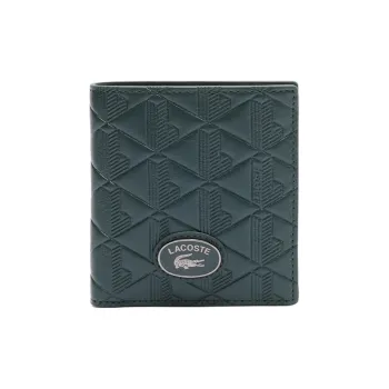 LACOSTE Cow Leather Wallet Unisex Green