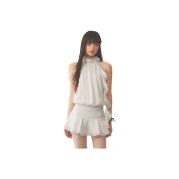 Flowers In Water Sleeveless Dress Women's