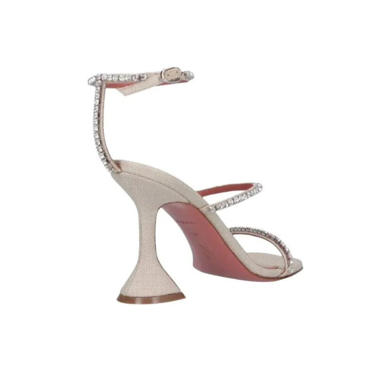 AMINA MUADDI Gilda One Strap Sandals Women's Beige-4