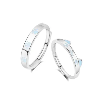 BLANK IN BLANK Sterling Silver Rings Women's Unisex Couple