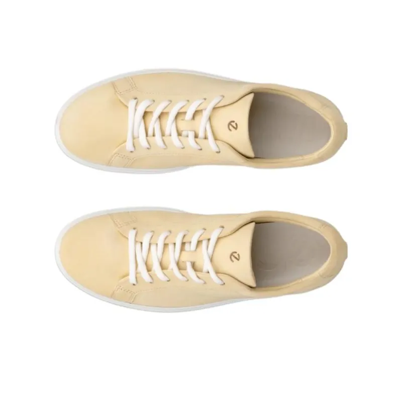 Ecco SOFT 60 W Height Increasing Abrasion Resistant Coverage Low Top Skateboard Shoes Women's Yellow-3