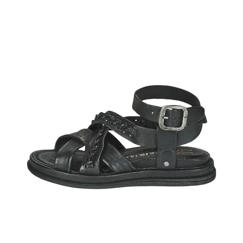 AirStep POLA CROSS Roman Sandals 1cm Women's Black-0