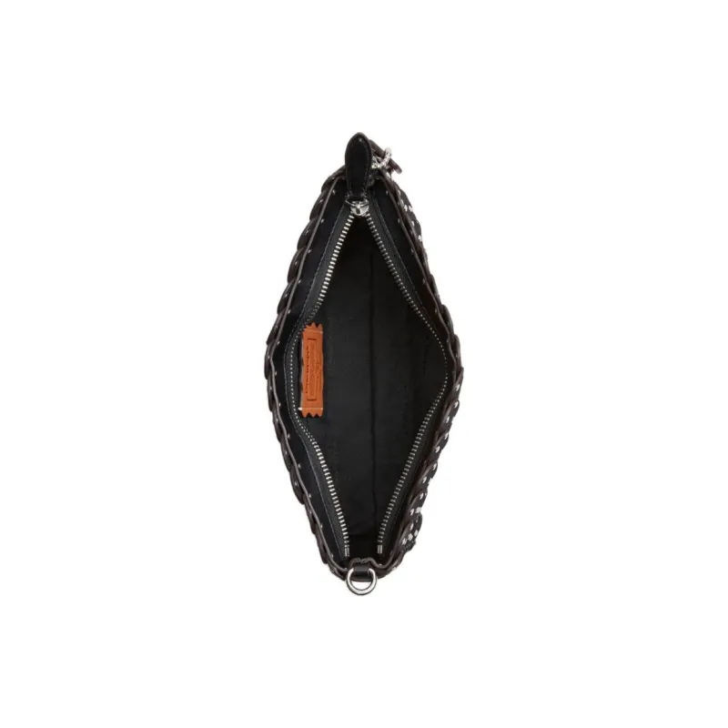 Coachtopia Leather Shoulder Bag Tubas Women's Black-3