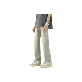 FAWENXIANGZI Jeans Men Yellow Mud