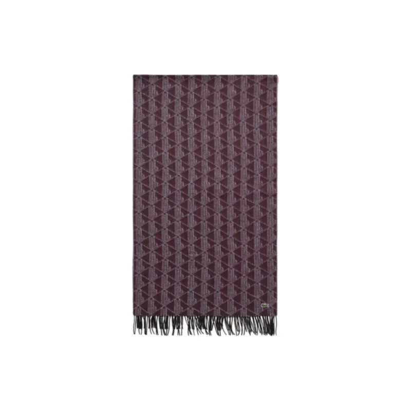 LACOSTE Recycled Polyester, Polyester Knit Scarves Men's Red-0