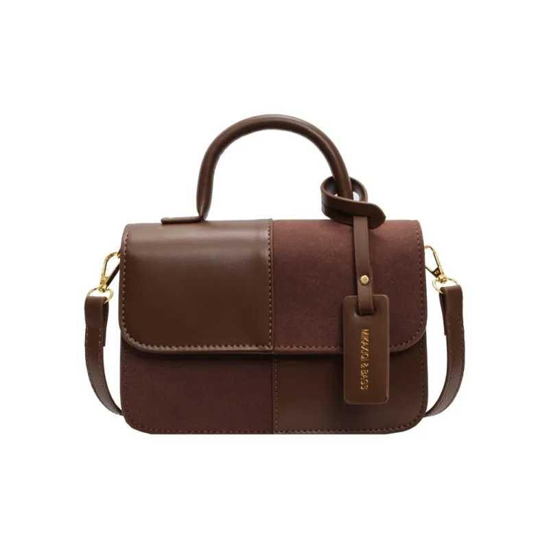 Yalu PU Shoulder Bag, Crossbody Bag, Handbag Women's Black/Ecru/Brown-15
