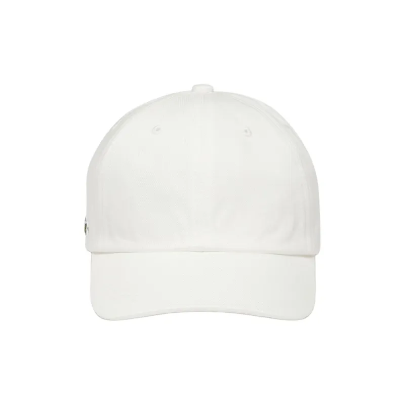 LACOSTE Cotton Twill Baseball Caps Men's White-0