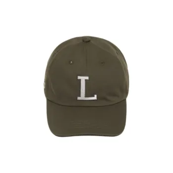 LACOSTE Cotton Twill Baseball Caps Men's Khaki