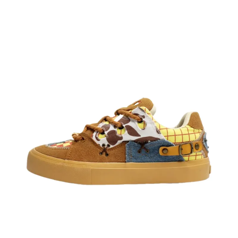 Fawn Miri Slip Resistant Low Top Skateboard Shoes Unisex Brown-4
