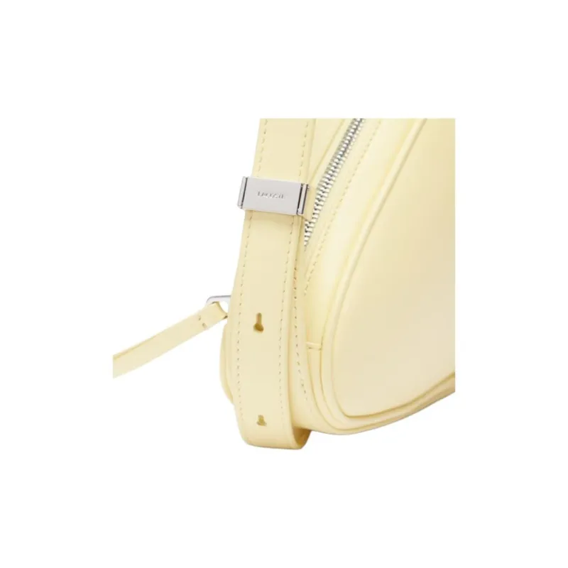 LACOSTE Leather Ball Racket Bag, Shoulder Bag Unisex Yellow-3