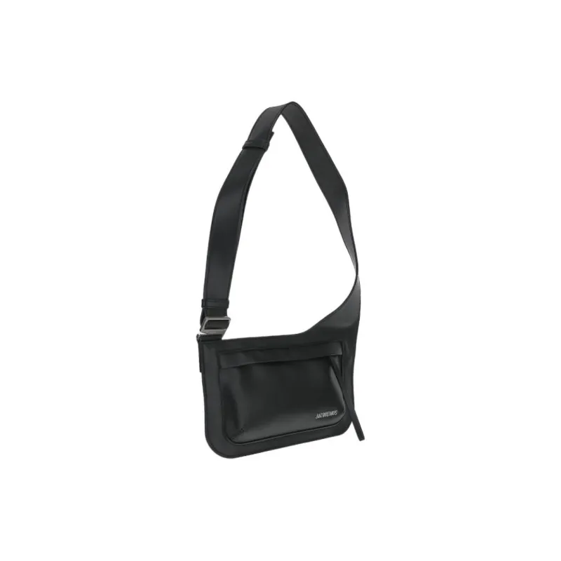 Jacquemus Smooth Leather Messenger Bag Shoulder Bag Crossbody Bag Mini Men's Black-1