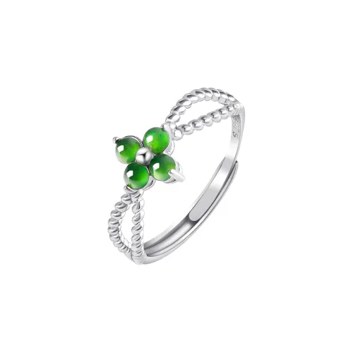 Long Fu Glutinous Jade Jadeite Rings Women's