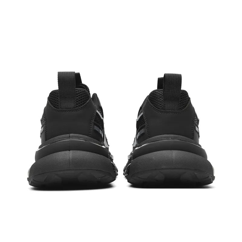 FAIRWHALE Shock Absorbers Low Top Chunky Sneakers Men's Black-4