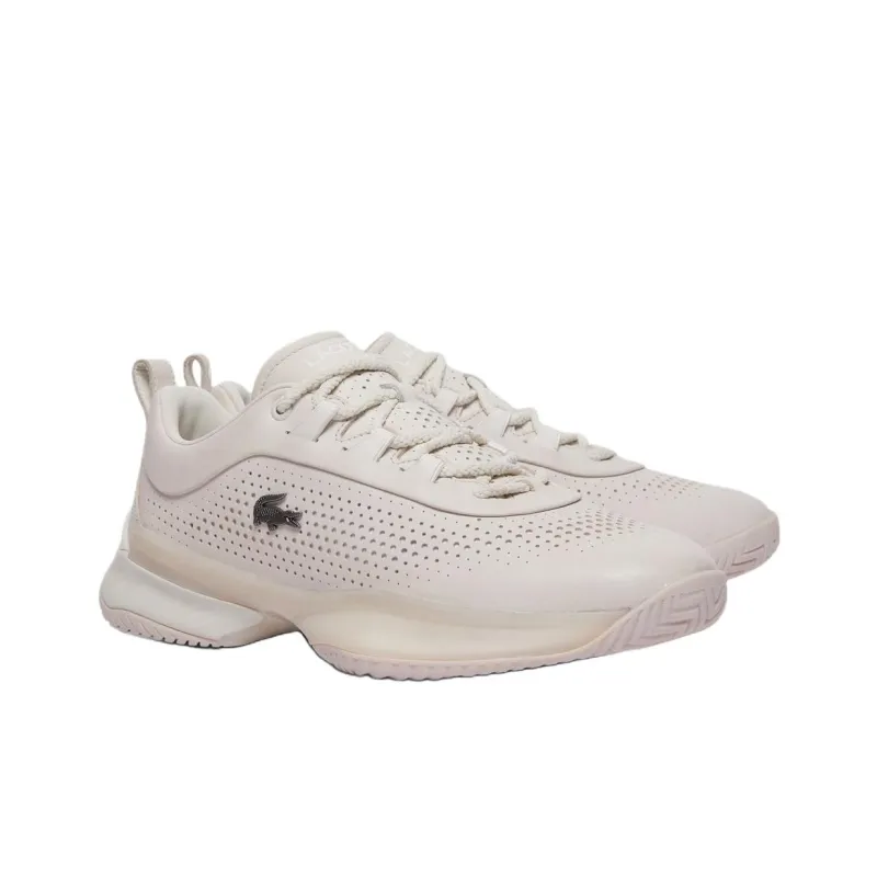 LACOSTE Anti Slip Wear Resistant Low Top Casual Shoes Men's Ecru-2