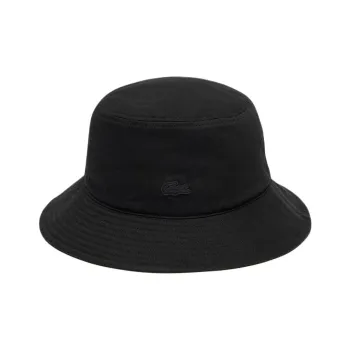 LACOSTE Cotton Canvas Bucket Hats Men's Black