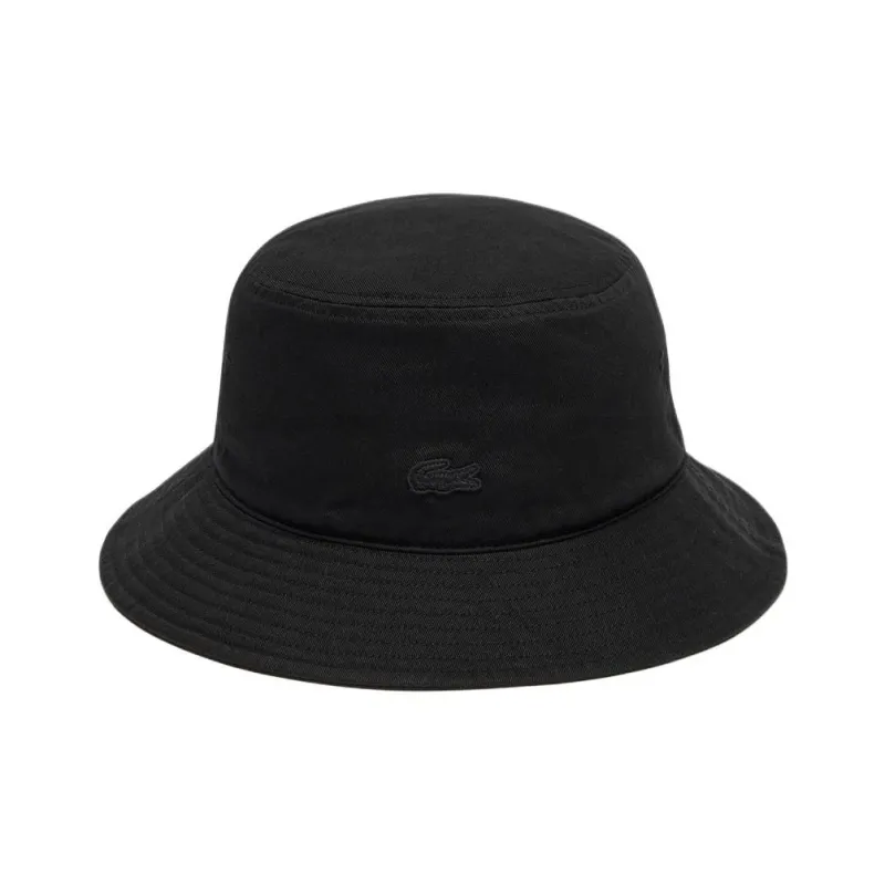 LACOSTE Cotton Canvas Bucket Hats Men's Black-0