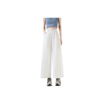 HTHK Casual Pants Women's White/Blue/Navy Blue