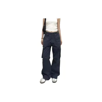 ZMHT Casual Pants Unisex Navy Blue