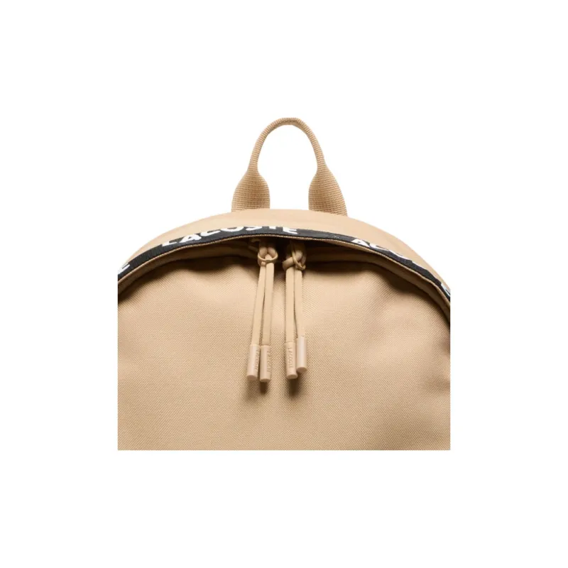 LACOSTE Polyester Backpack Unisex Beige-5