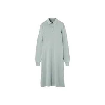 Loro Piana SS25 Long Sleeved Dress Women's Lake Water