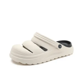 DOUBLE STAR 88 Abrasion Resistant Slip Resistant Closed Toe Slippers Men's White Black