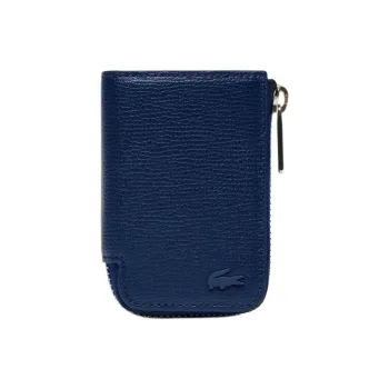 LACOSTE Cow Leather Key Pouch Large Size Men's Marine Blue