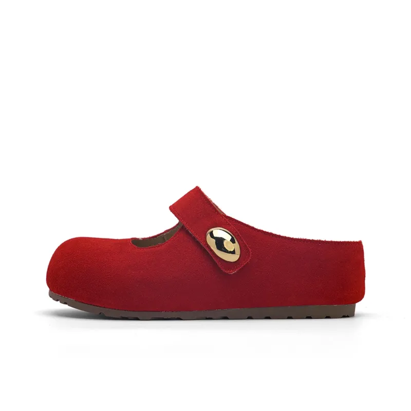 UNCLEWEN Rubber Sole Abrasion Resistant Slip Resistant Closed Toe Slippers Women's-12