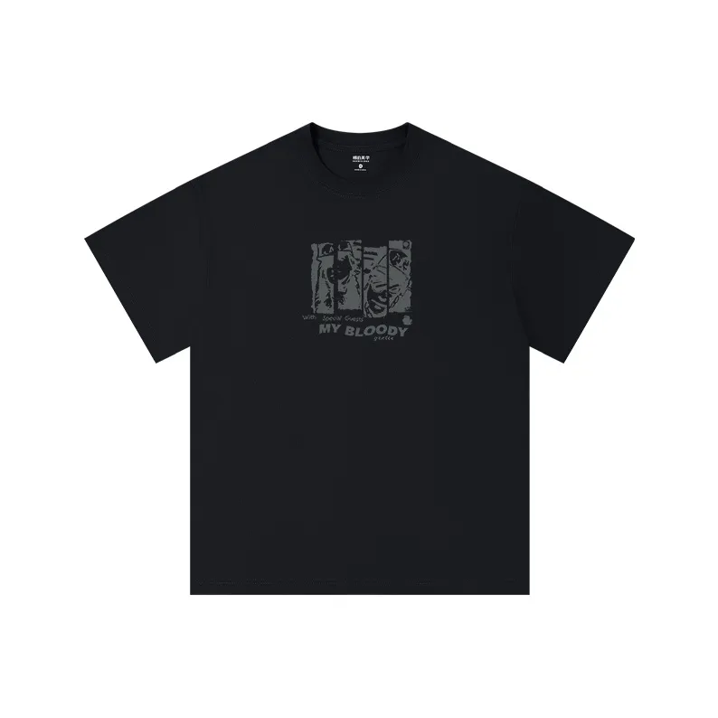 MIANDEMEIXUE Loose Fit Casual Inner Short Sleeved T Shirt Unisex Solid Color-83