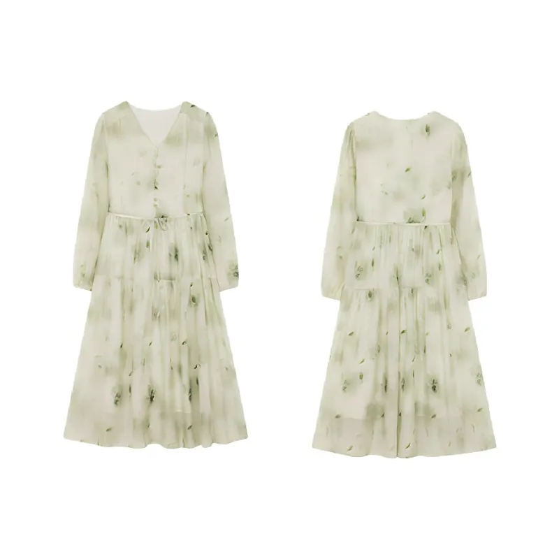 LUYOUYE Long Sleeved Dress Women's-4