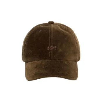 LACOSTE Cotton, Velvet Baseball Caps Women's Brown