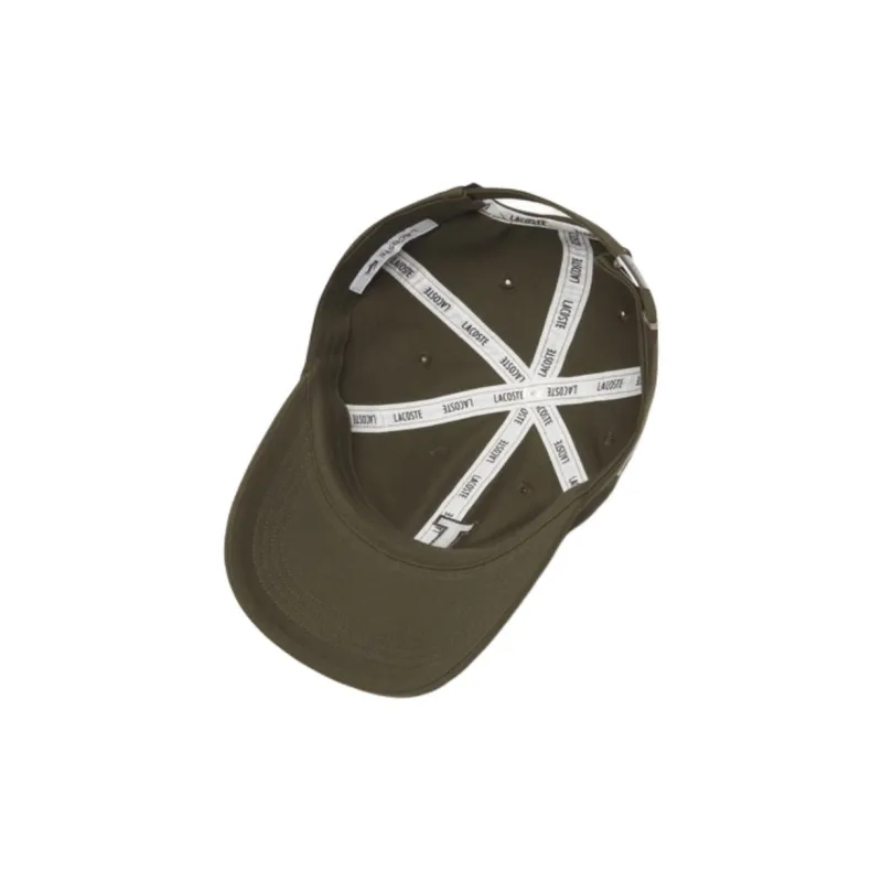 LACOSTE Cotton Twill Baseball Caps Men's Khaki-3
