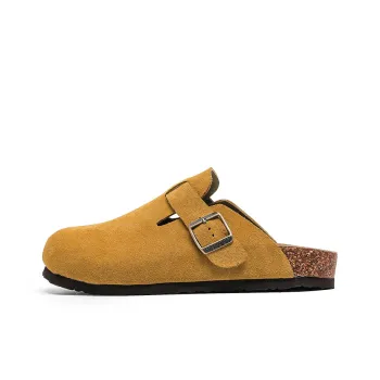 WEISHIBANGWEI Rubber Sole Slip Resistant Closed Toe Slippers Unisex Yellow