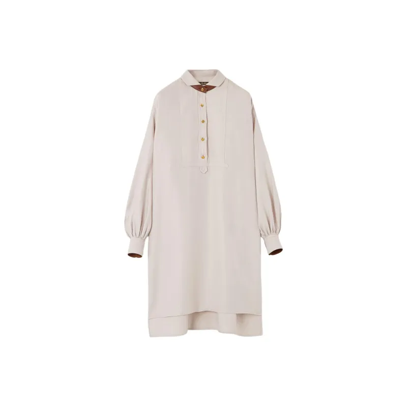Loro Piana SS25 Long Sleeved Dress Women's Gray Purple-0