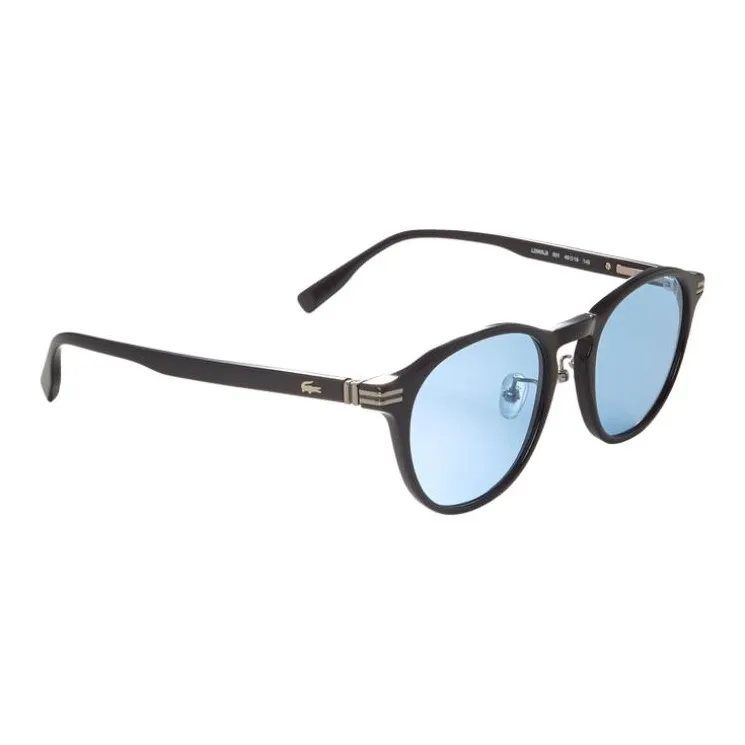 LACOSTE Plastic Resin Metal Irregular Shape Sunglasses Men's Black-2