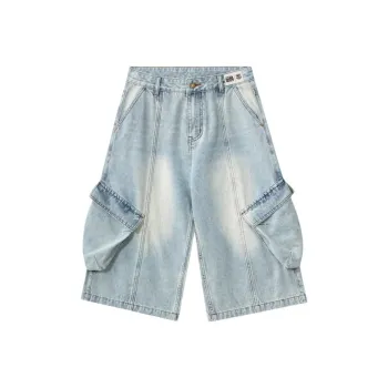 FCB ARCELONA Denim Shorts Unisex Nostalgic Blue