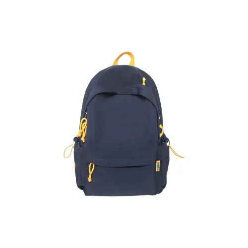 WICKBUEN Nylon Backpack Regular Unisex Navy Blue/Black/White Burgundy