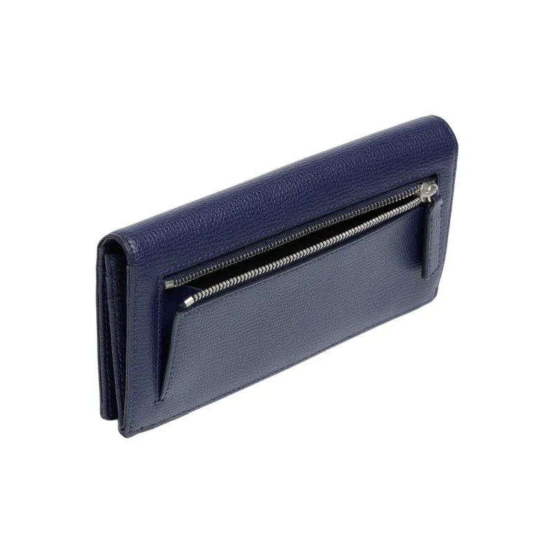 LACOSTE Leather Wallet Regular Men's Marine Blue-2